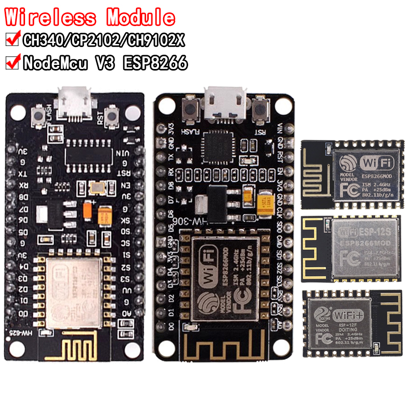 Esp8266 Nodemcu - Wireless Module CH340/CP2102/CH9102X NodeMcu V3 V2