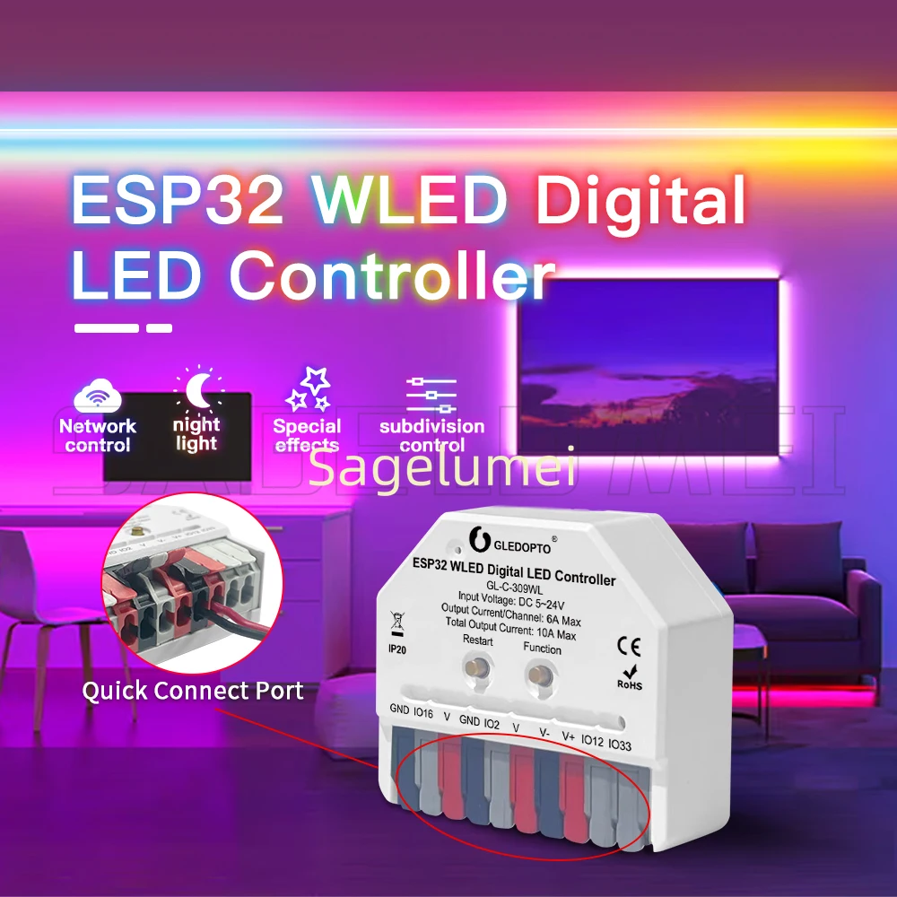 DIY GLEDOPTO ESP32 Mini WLED L - Espressif Esp32 ulasan dan harga