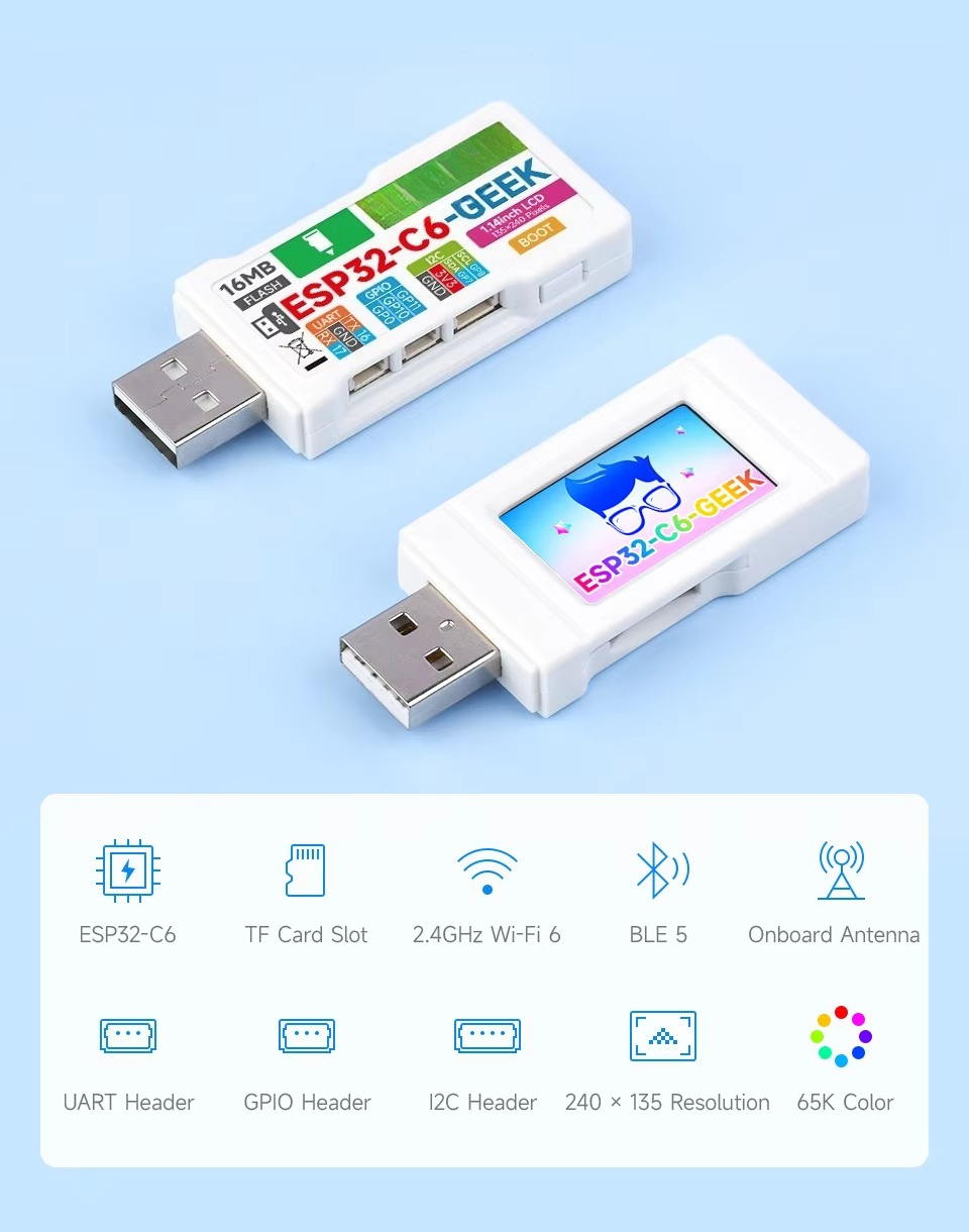 for ESP32-C6 GEEK Development  - Esp32 C6 ulasan dan harga